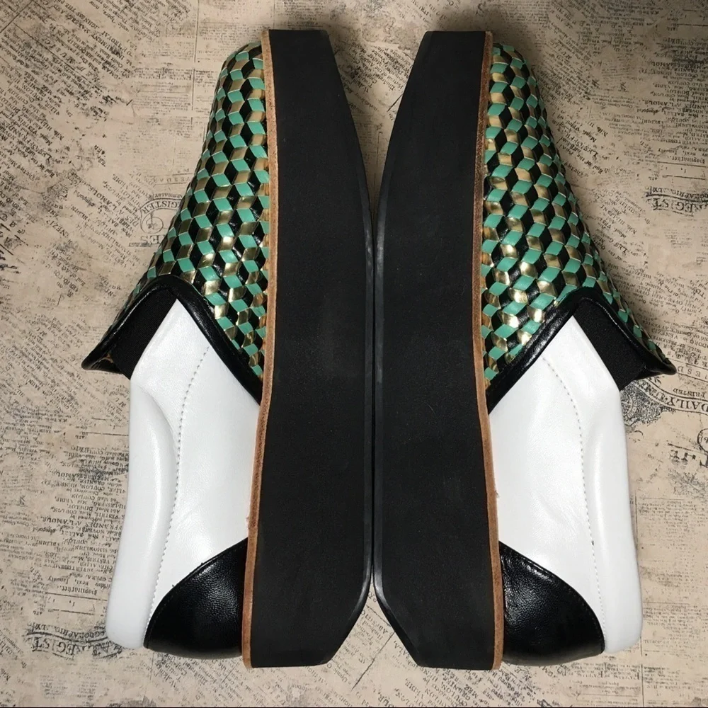 Flamingos coconut metallic platform sneakers